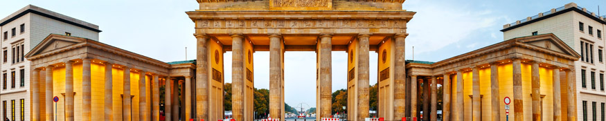 Banner of archway in Berlin